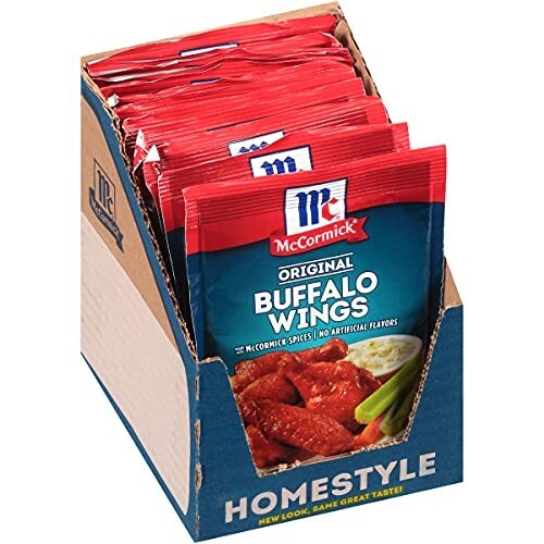 McCormick Original Buffalo Wings Seasoning Mix - Pack of 12, 1.6 oz Each NEW