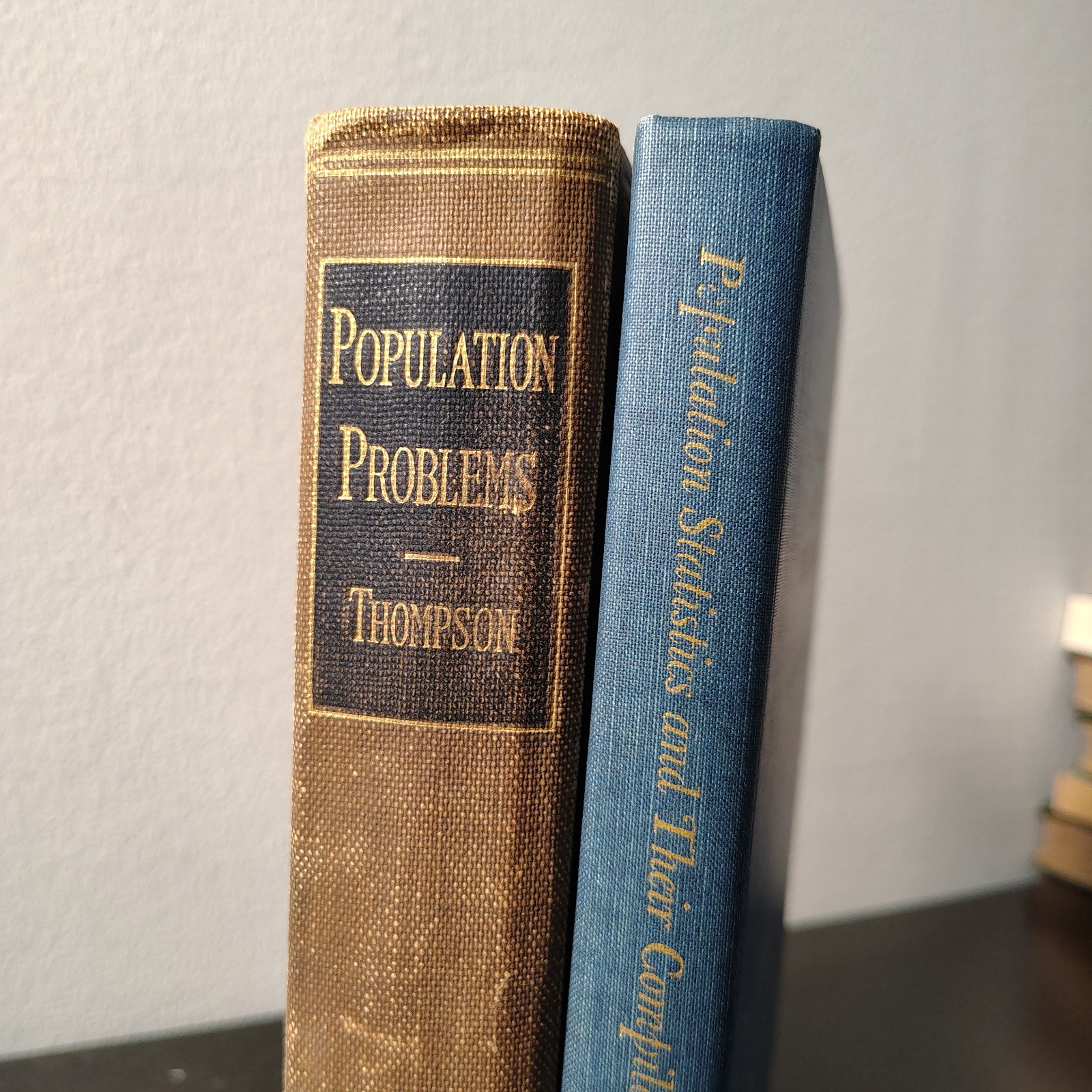 Population Problems (1930) & Population Statistics...(1954) Vintage Hardcovers