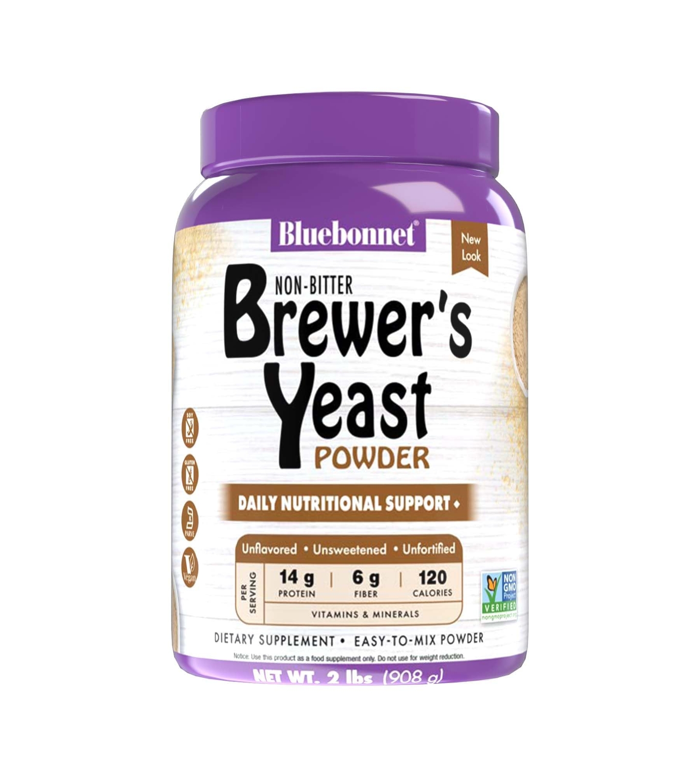 Bluebonnet Super Earth Brewer\'s Yeast Powder 2 lb Non GMO Vegan Gluten Free 3...