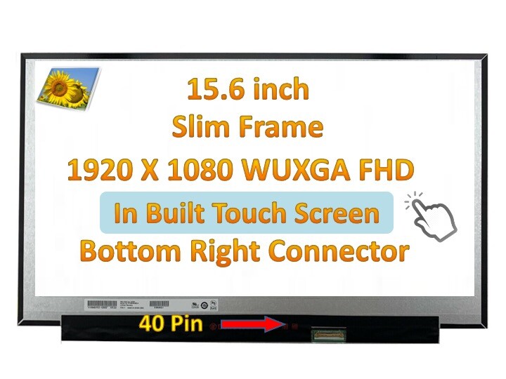 NV156FHM-T06 NV156FHM T06 Laptop LCD Touch Screen Display Panel EDP 40 PIN HX3K8 NV156FHM-T06 NV156FHM T06 Laptop LCD Touch Screen Display Panel EDP 40 PIN HX3K8