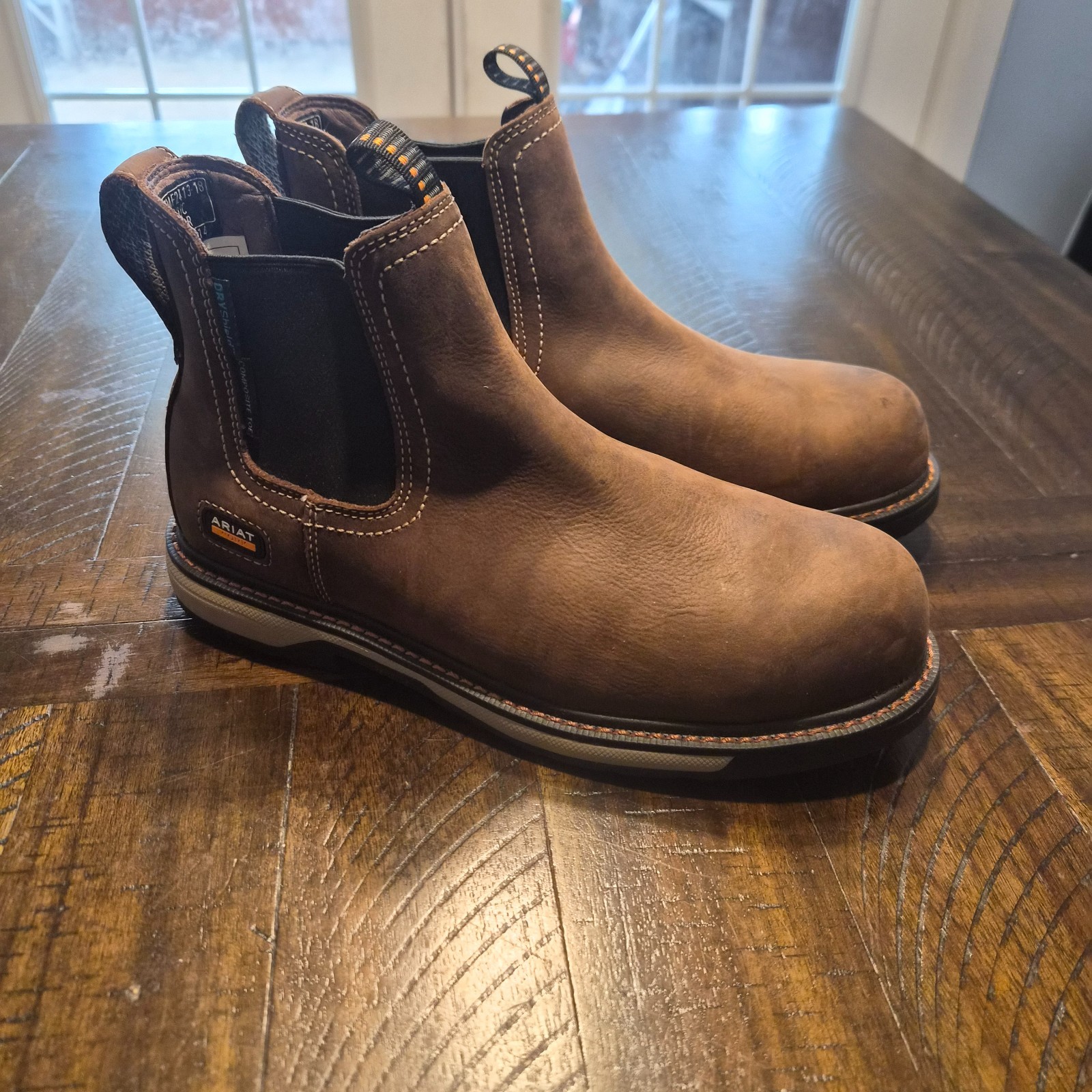 Ariat Men\'s Groundbreaker Chelsea Waterproof Work Boots Steel Toe Size 10.5 C