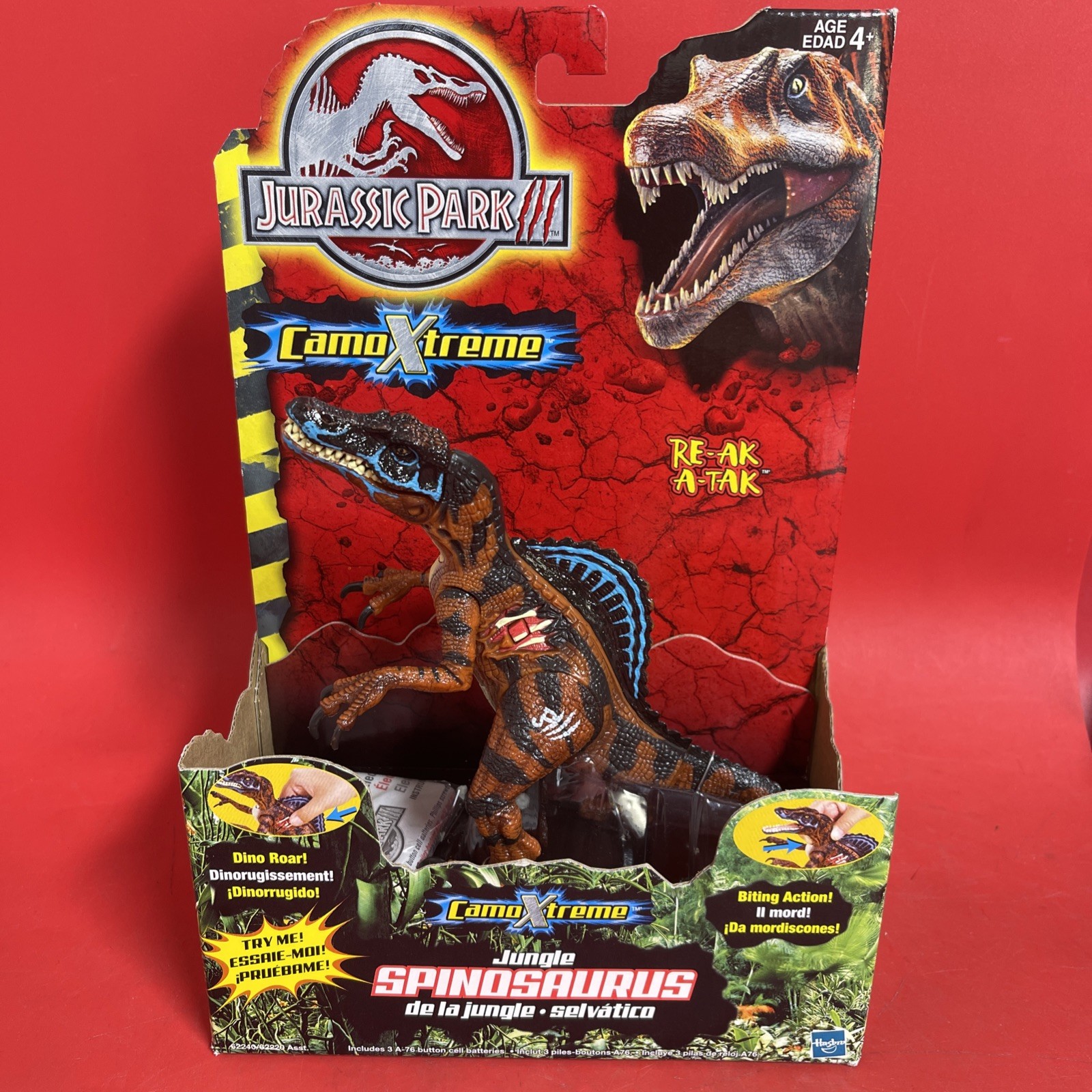 Vintage Hasbro Jurassic Park 3 III Jungle Spinosaurus New 2001 Vintage Hasbro Jurassic Park 3 III Jungle Spinosaurus New 2001