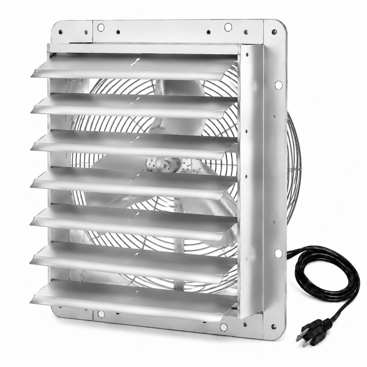 30 in Shutter Exhaust Fan Wall Mounted 7000 CFM Shop Vent Louver Fan Garage