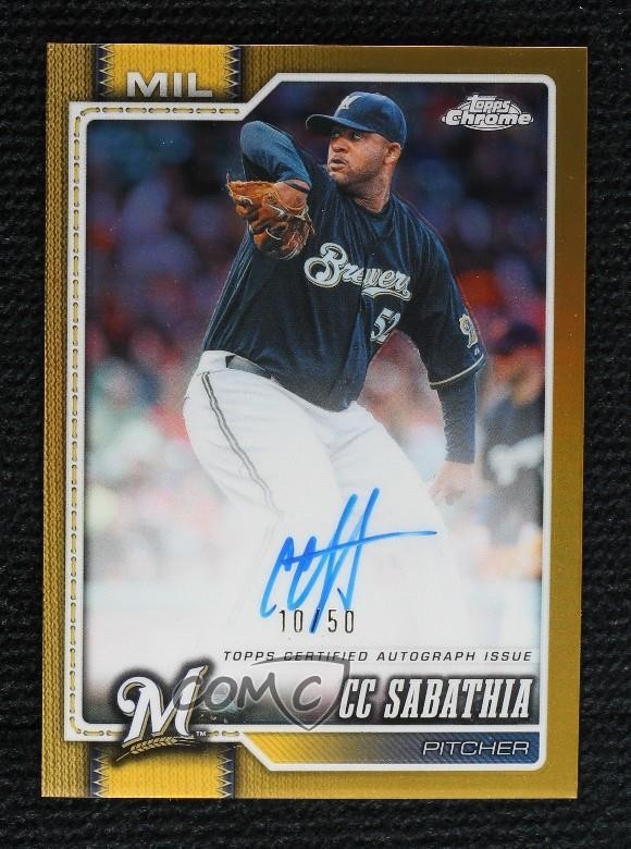 2026 Topps Chrome Legends Gold Refractor 10/50 CC Sabathia #CLA-CS Auto HOF 1vc9