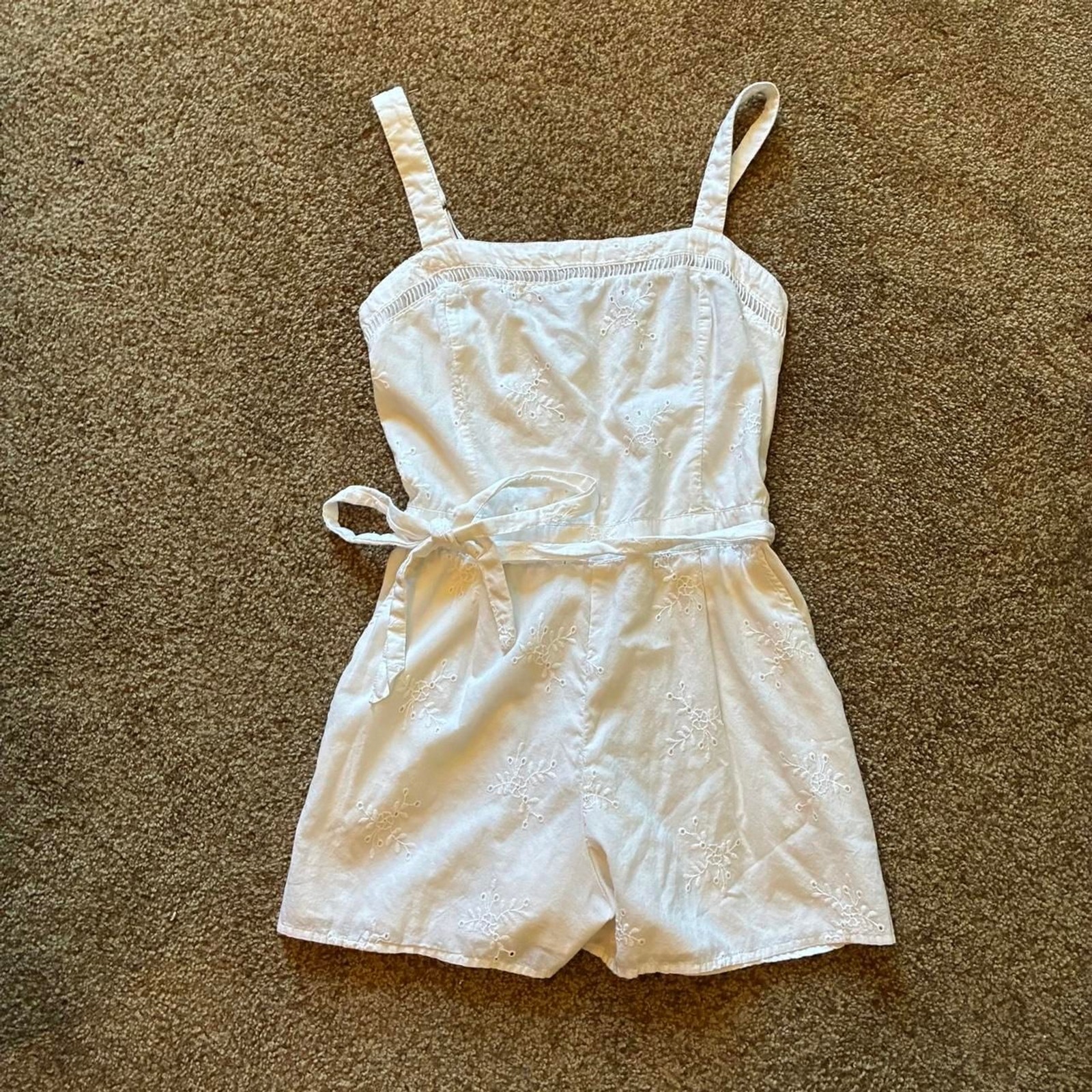Hollister-co Women\'s White Playsuit-romper Hollister-co Women\'s White Playsuit-romper
