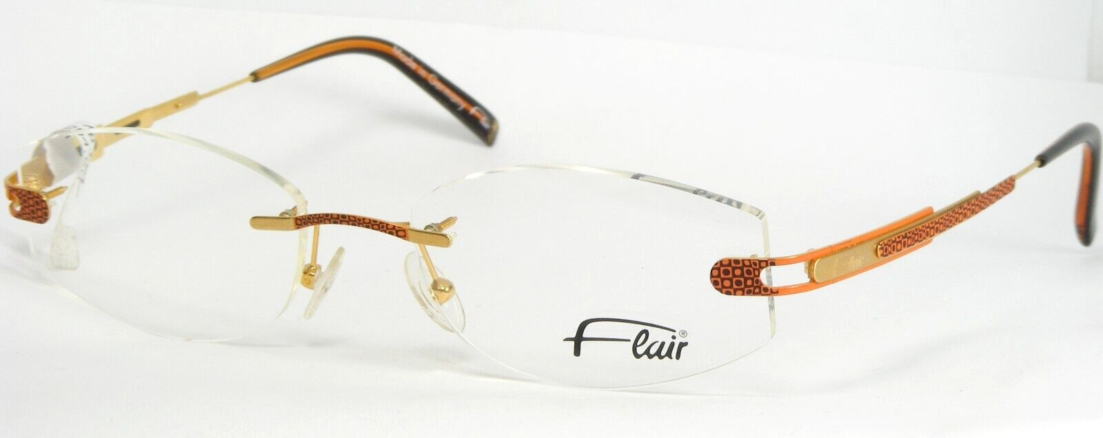 Vintage Flair MOD 752 COL 517 GOLD /ORANGE UNIQUE EYEGLASSES 50-17-135mm Germany