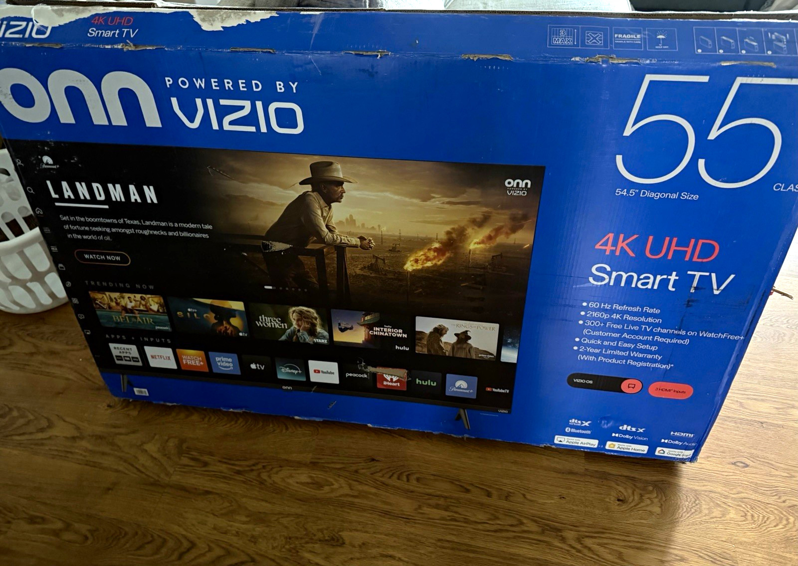 onn. Powered by VIZIO 55in 2160p 4K LED Smart TV HDR 60Hz HDMI Bluetooth