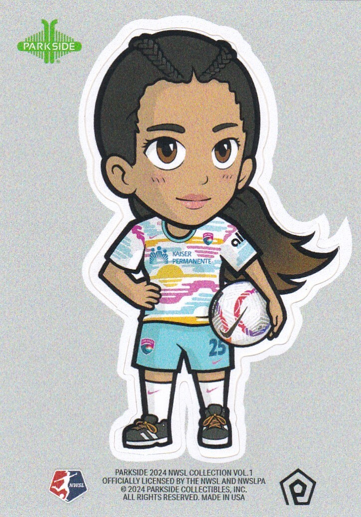 2024 Parkside NWSL Vol 1 Sticker MELANIE BARCENAS San Diego Wave