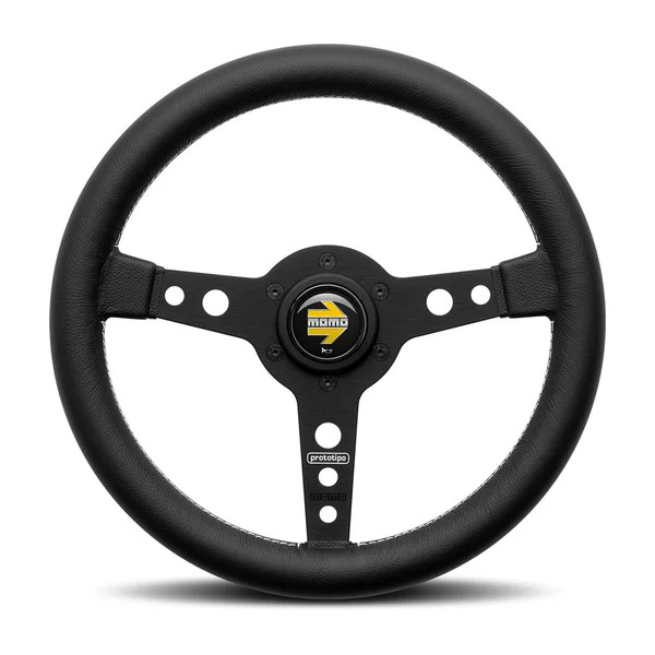 MOMO Motorsport Prototipo Steering Wheel Black Leather Grip, 320mm - PRO32BK2B MOMO Motorsport Prototipo Steering Wheel Black Leather Grip, 320mm - PRO32BK2B