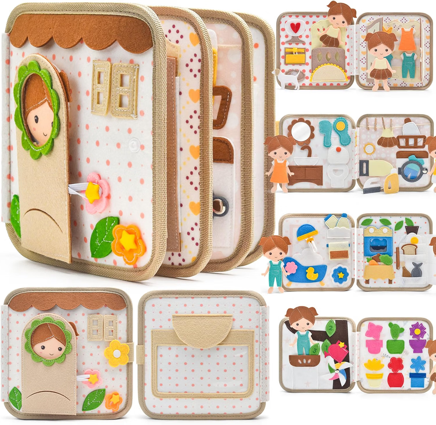 Busy Book Montessori For Toddlers 1-3, Felt Quiet Book & Busy Board for Unisex.