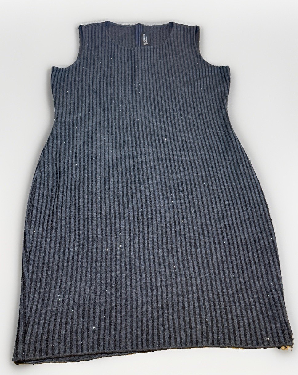 NWT $995 St.John Couture Womens Dress Sz 12 Hematite Melange Sleeveless NWT $995 St.John Couture Womens Dress Sz 12 Hematite Melange Sleeveless