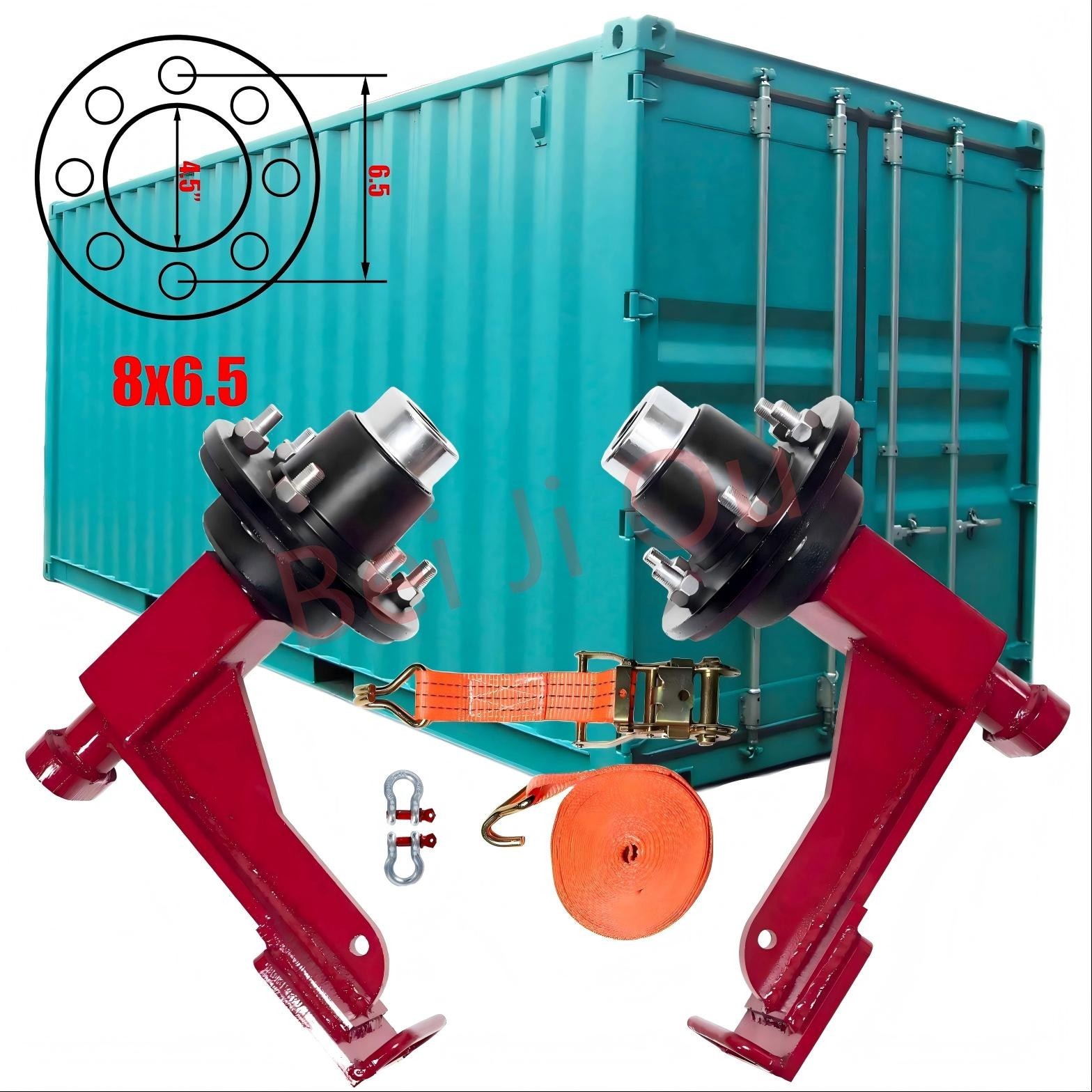 New upgrade superior Shipping Container Wheels,8x 6.5 Lug,Container mobile Kits