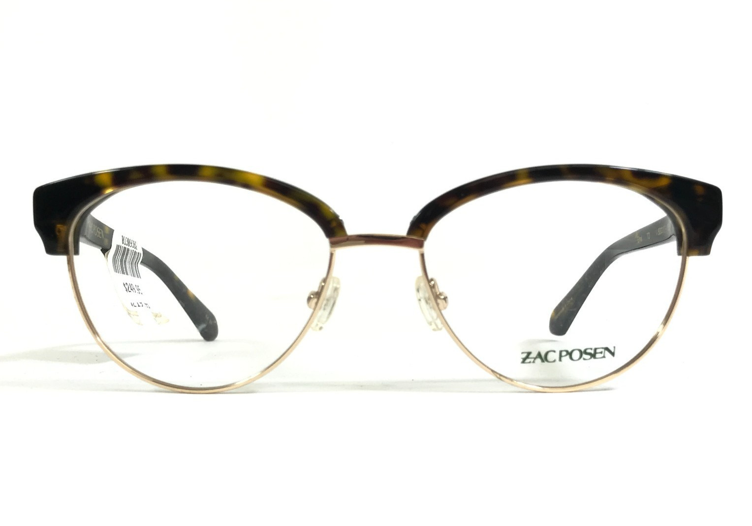Zac Posen Eyeglasses Frames Ethel TO Tortoise Gold Cat Eye Full Rim 53-17-135