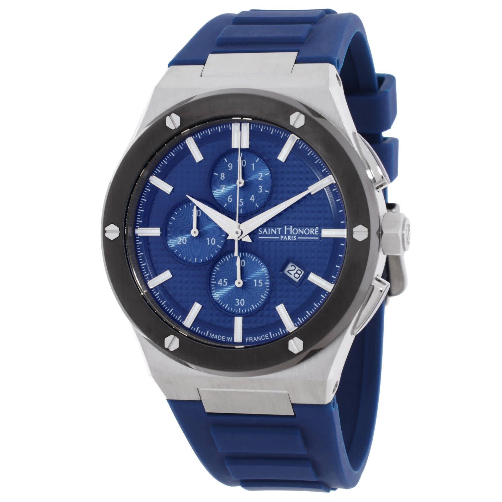 Saint Honore Paris New Haussmann Chronograph Quartz Blue Dial Men\'s Watch H SH