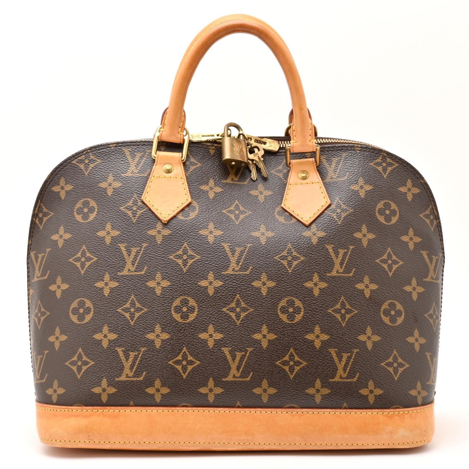 LOUIS VUITTON Alma PM M51130 Monogram Canvas Hand bag Brown Vintage Japan Good
