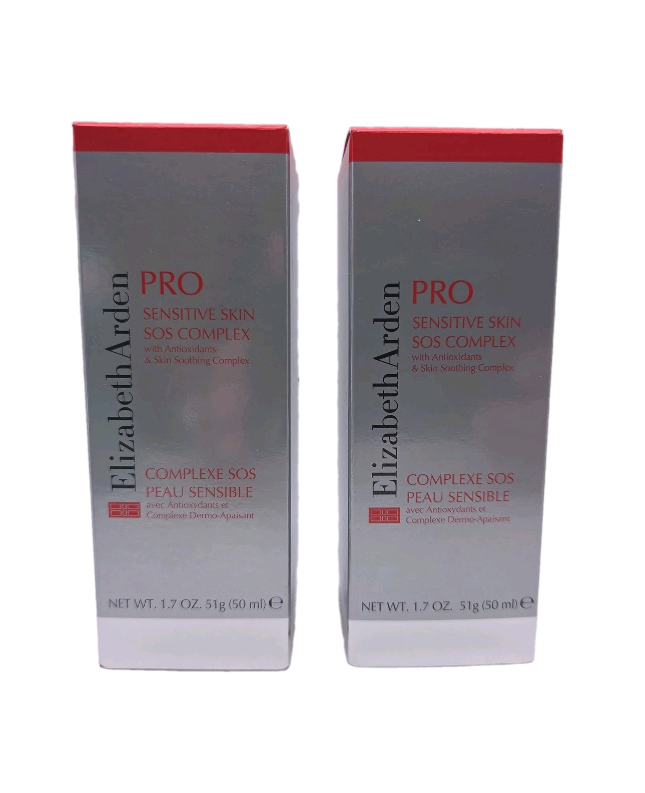 LOT OF 2 Elizabeth Arden PRO Sensitive Skin SOS Complex 1.7oz Each Sealed LOT OF 2 Elizabeth Arden PRO Sensitive Skin SOS Complex 1.7oz Each Sealed