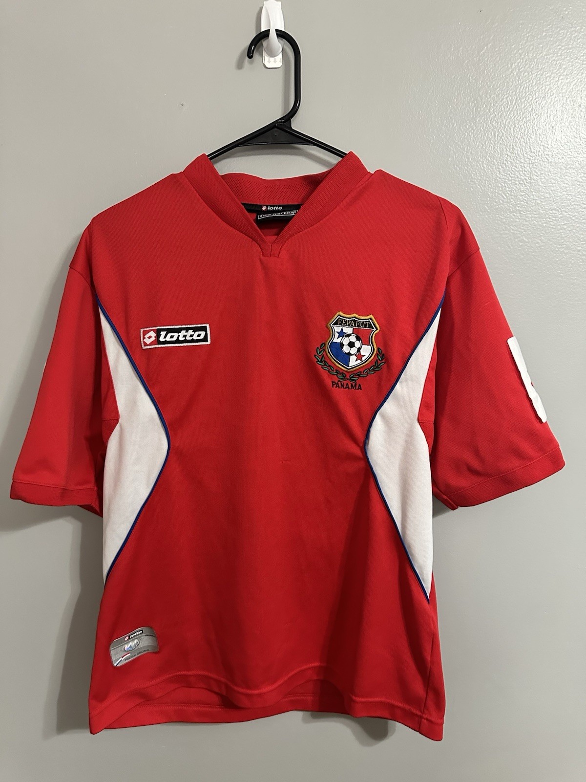 VINTAGE  PANAMA 2004-05 HOME SHIRT LOTTO JERSEY SOCCER SIZE XL