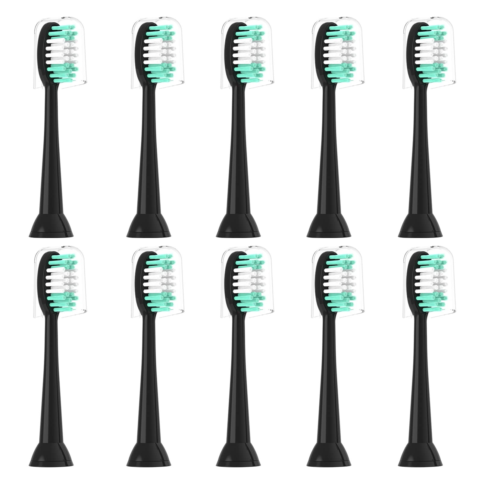 Replacement Toothbrush Heads Compatible with AquaSonic 10 Pack