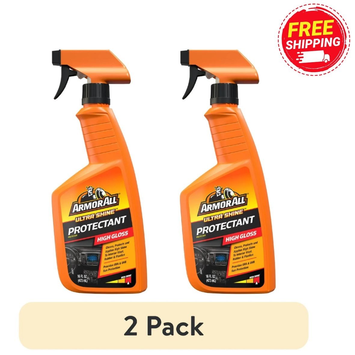 (2 pack) Armor All Ultra Shine Protectant Car Cleaning Spray - 16 fl oz