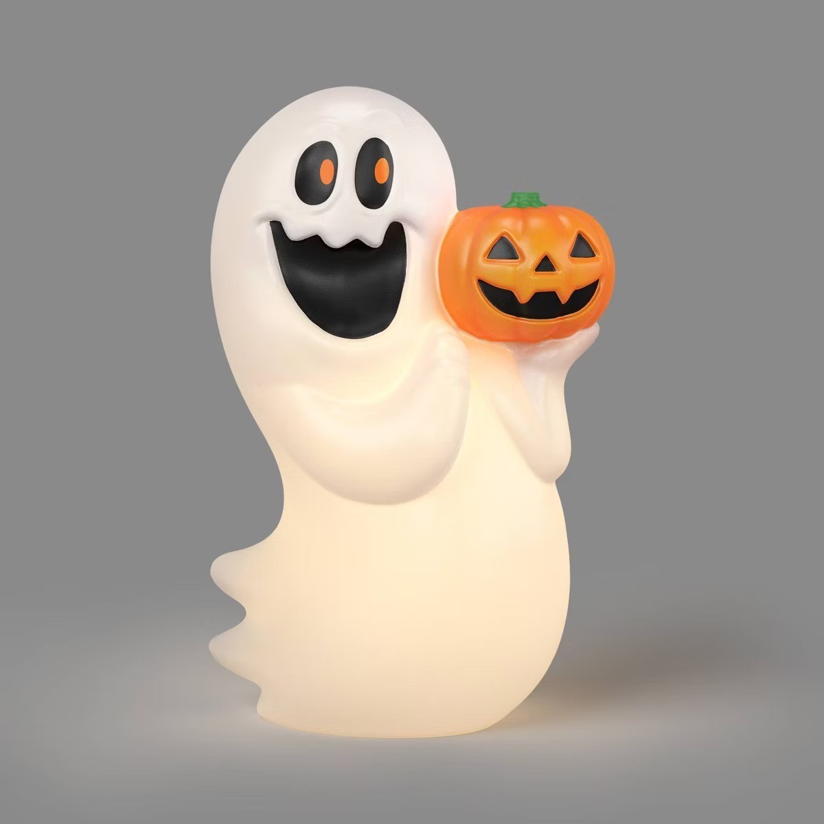 17.9  Ghost with Jack Blow Mold Halloween Decorative Prop White