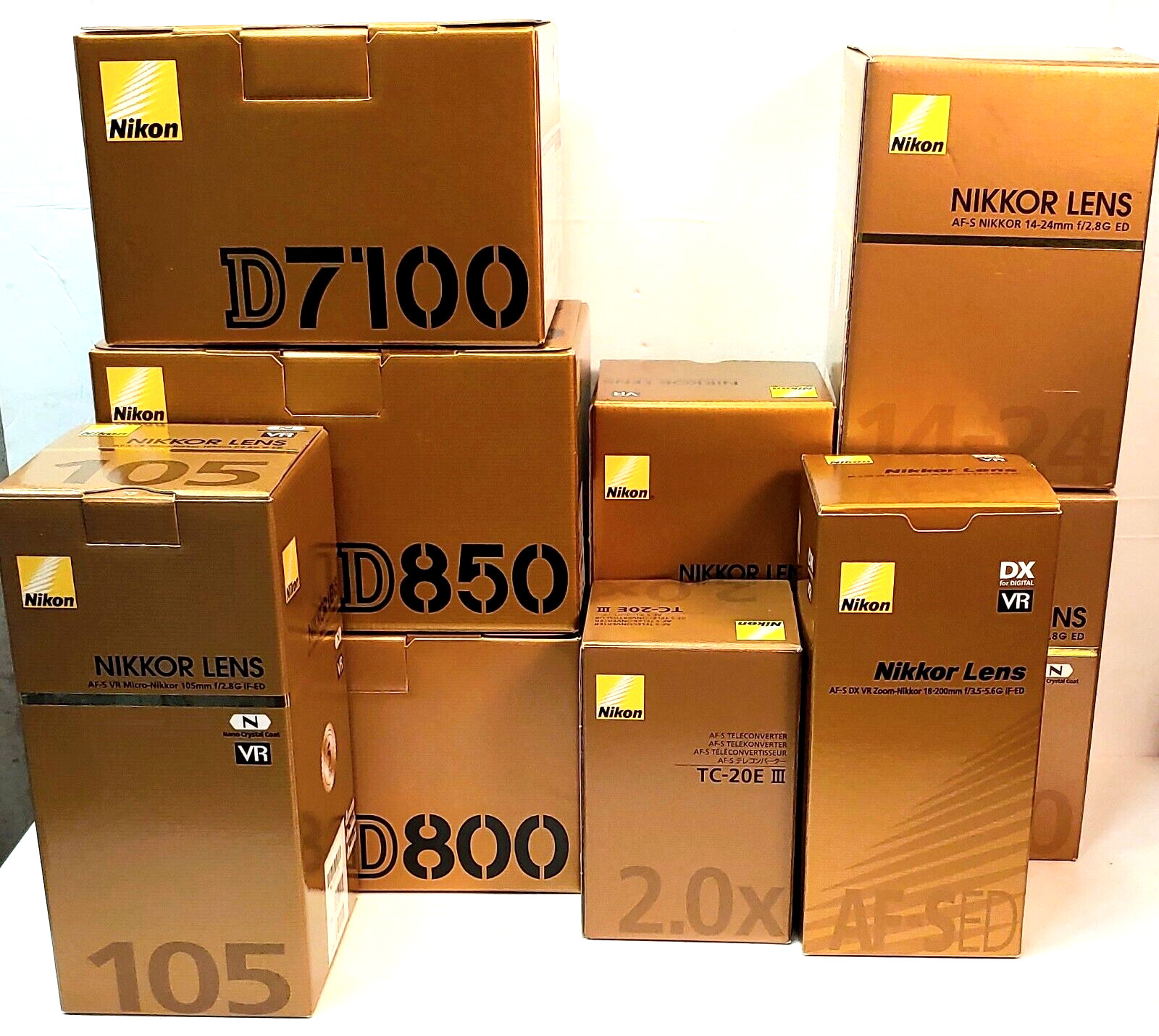 Empty Original Nikon Nikkor Camera & Lens Boxes Your Choice 22.50 Each, Qty Disc
