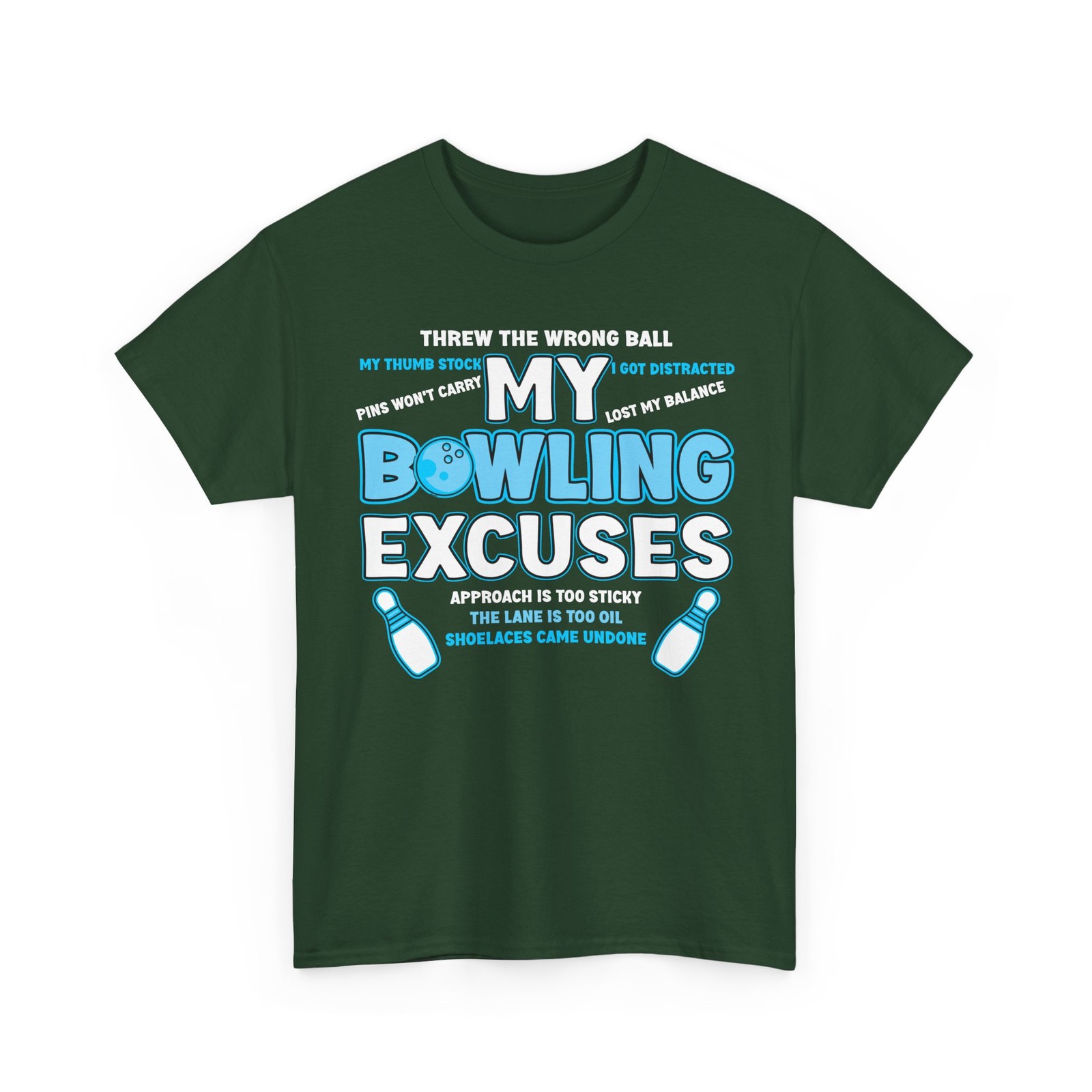 My Bowling Excuses T-Shirt, Bowlers Bowling Players Sport Funny Shirt