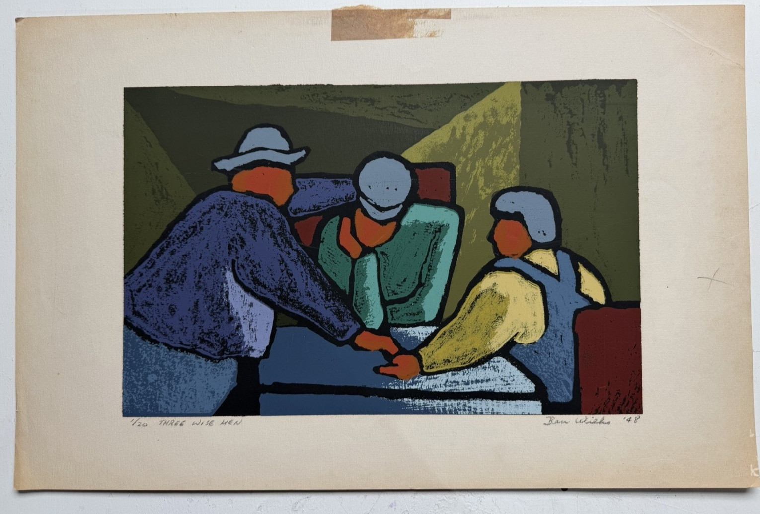 Rare Ben Wilhs Signed Vintage Serigraph Print Titled \