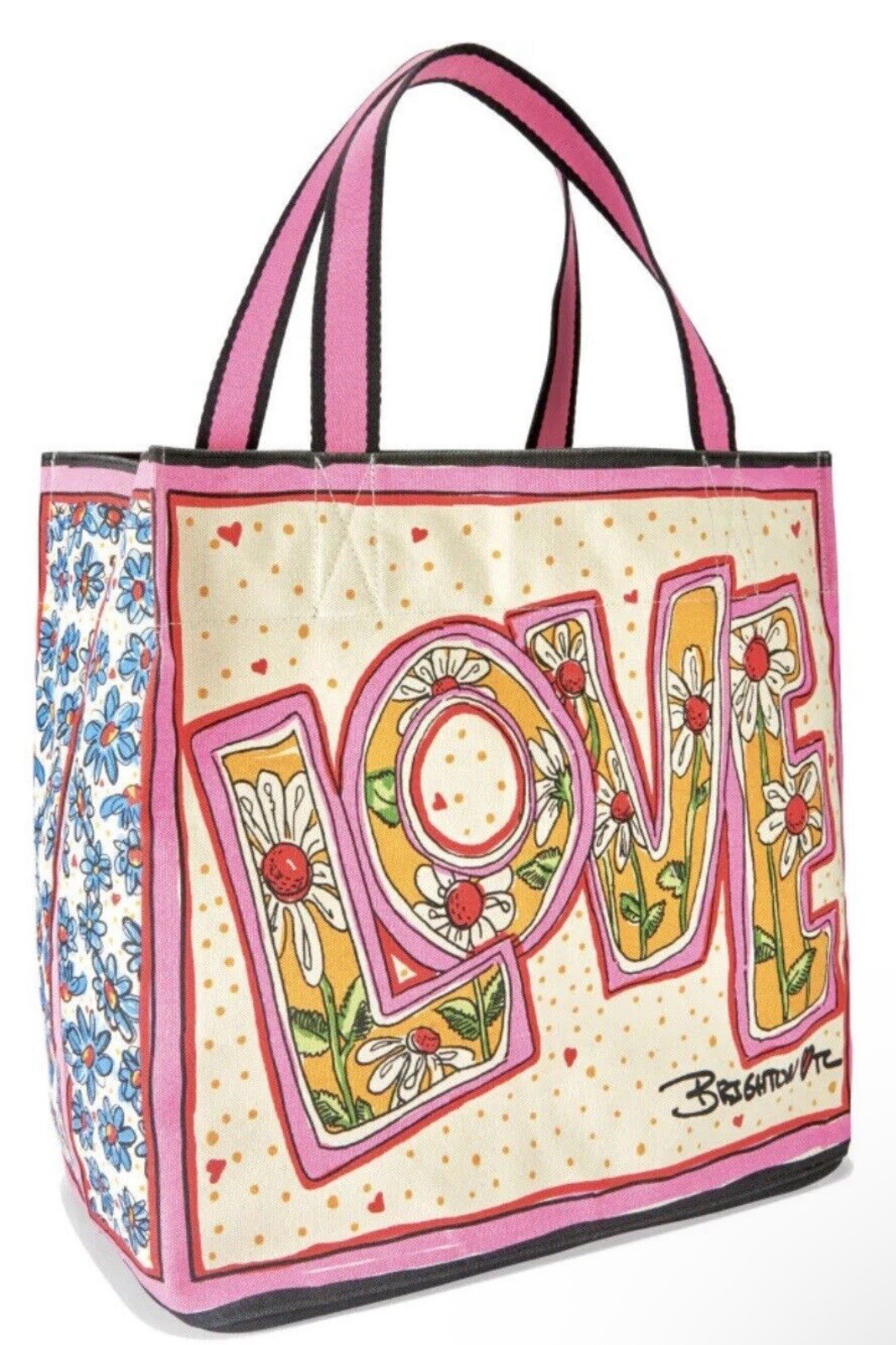 Brighton Fashionista Love Bug Tote Canvas Large By Tom Clancy NEW With Tag