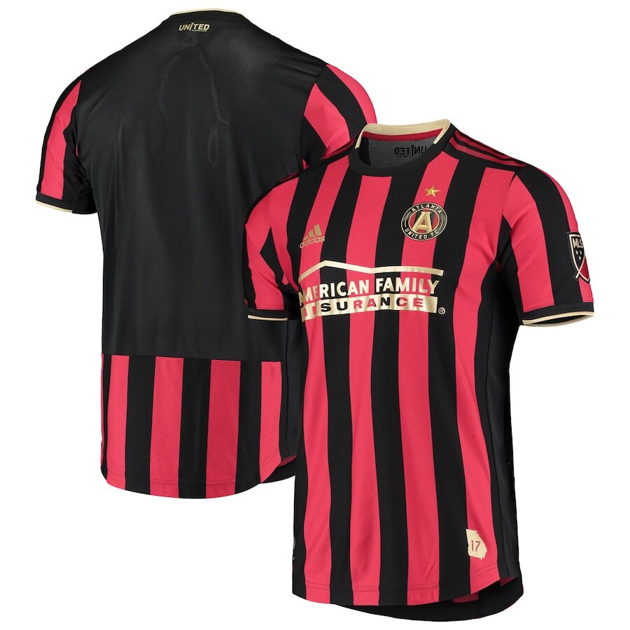 adidas Atlanta United Authentic Home Red & Black 2019 Soccer Jersey adidas Atlanta United Authentic Home Red & Black 2019 Soccer Jersey