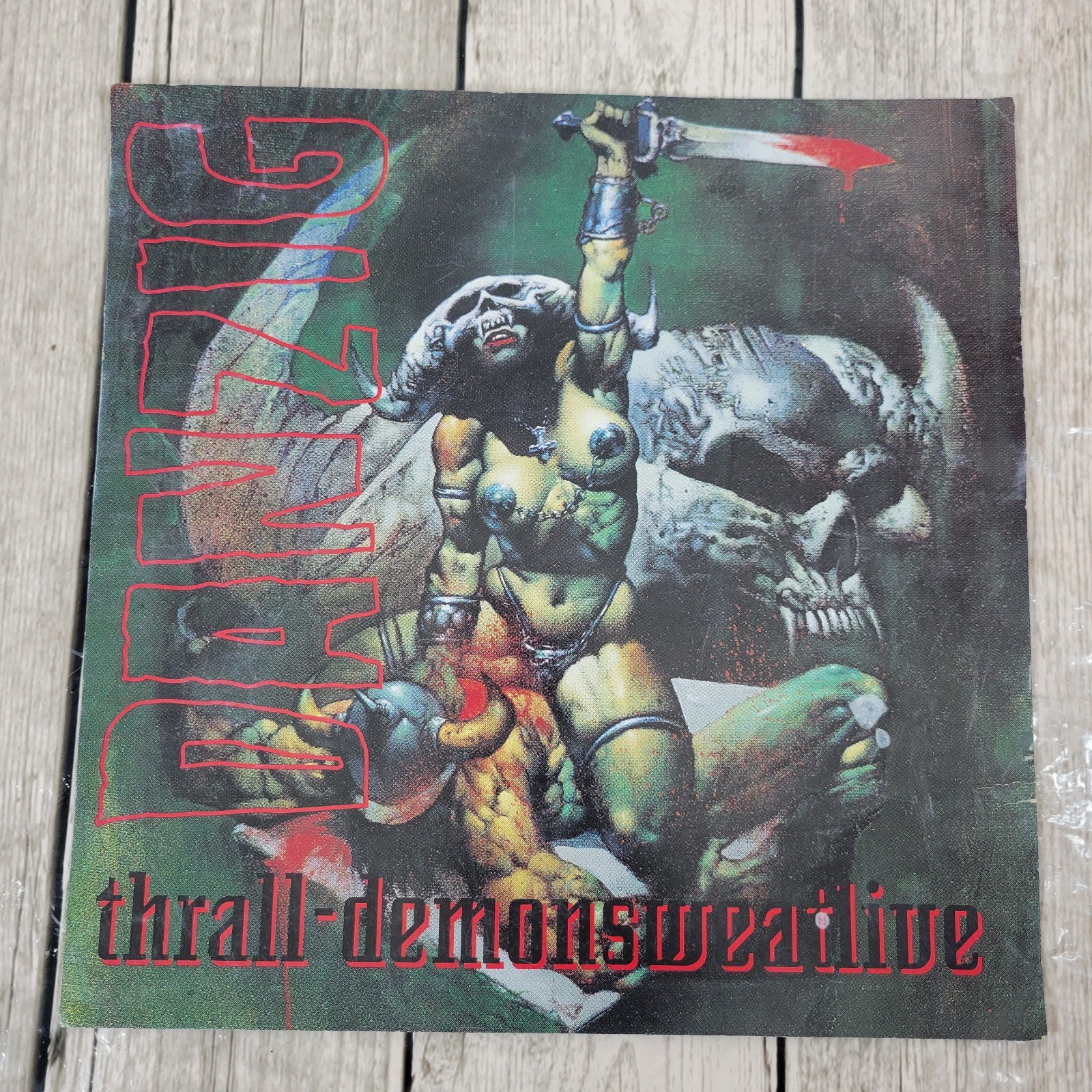 VTG 1990s DANZIG Album Cover Promo 12x12 Flat Poster Metal Simon Bisley LOBO VTG 1990s DANZIG Album Cover Promo 12x12 Flat Poster Metal Simon Bisley LOBO