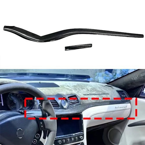 Full Carbon Center Dash Door Cover Kit Overlay for Maserati GranTurismo GC 08-19