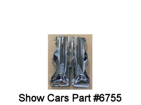 CHROME VALVE COVERS PAIR 348 409 CHEVY IMPALA BEL AIR 1958 59 60 61 62 63 64 65