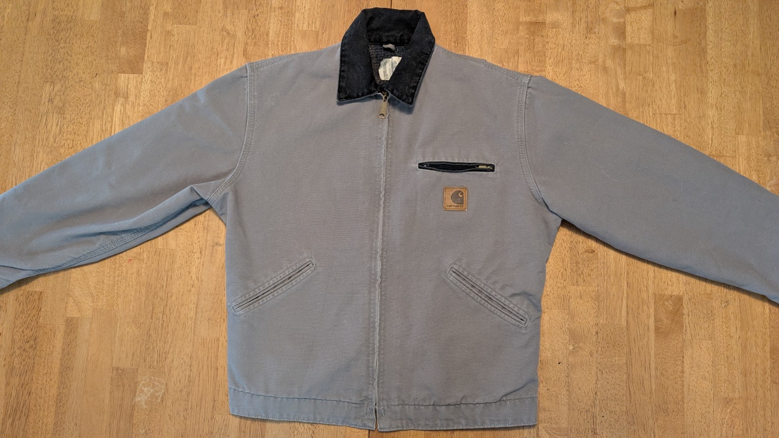 Vintage Carhartt Detroit Jacket Full Zip J76 CMT Cement USA 90s Size Medium Rare