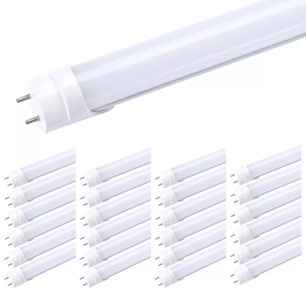 25 pack T8 4FT LED Tube Bulb 5000K Daylight G13 4 foot Shop Light Milky Cover 
