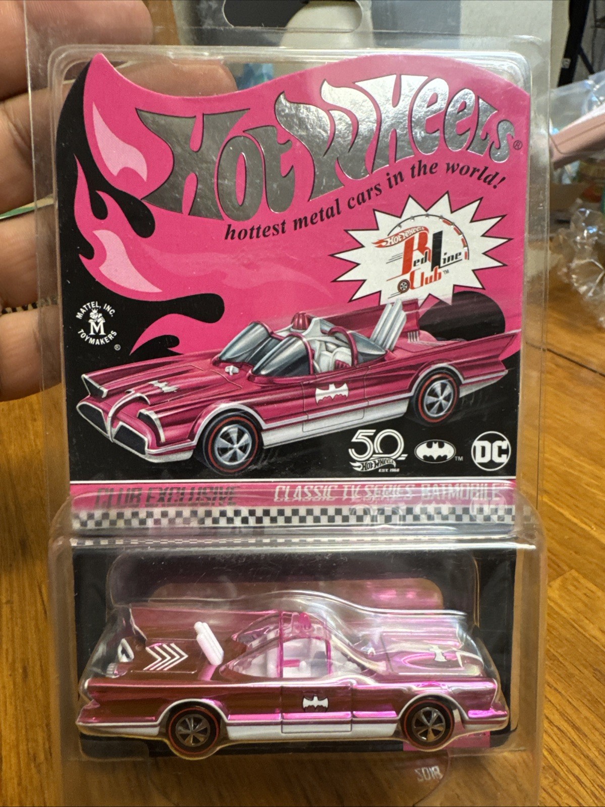 2018 Hot Wheels Convention RLC Pink Party Batman 66 Classic TV Series Batmobile 