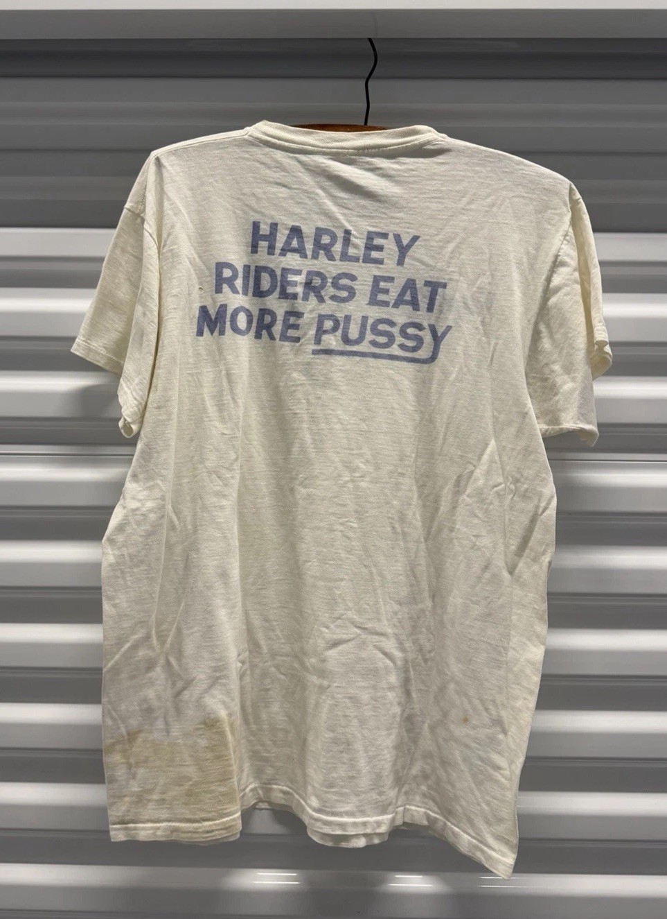 Late 70s Harley Davidson “Harley Riders eat more pussy” graphic tee Size L Late 70s Harley Davidson “Harley Riders eat more pussy” graphic tee Size L