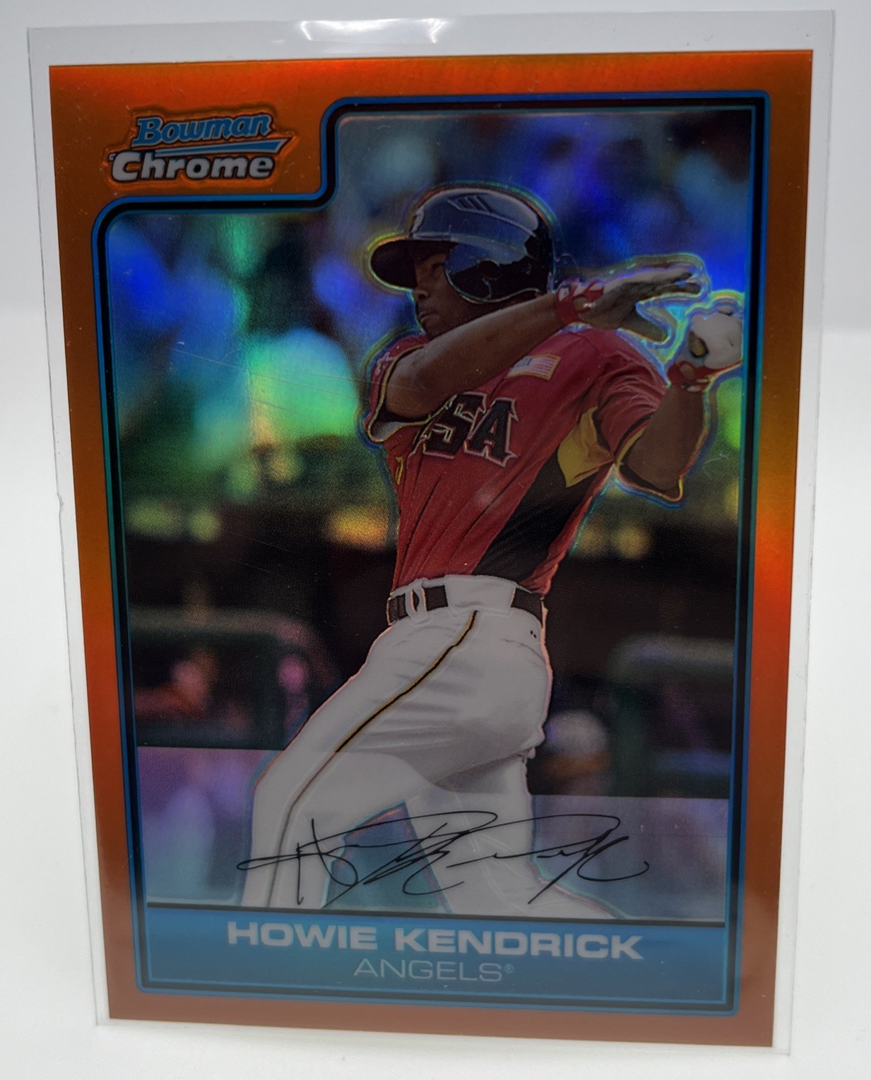 2006 HOWIE KENDRICK BOWMAN CHROME ORANGE REFRACTOR 12/25 RARE GREAT CONDITION 2006 HOWIE KENDRICK BOWMAN CHROME ORANGE REFRACTOR 12/25 RARE GREAT CONDITION