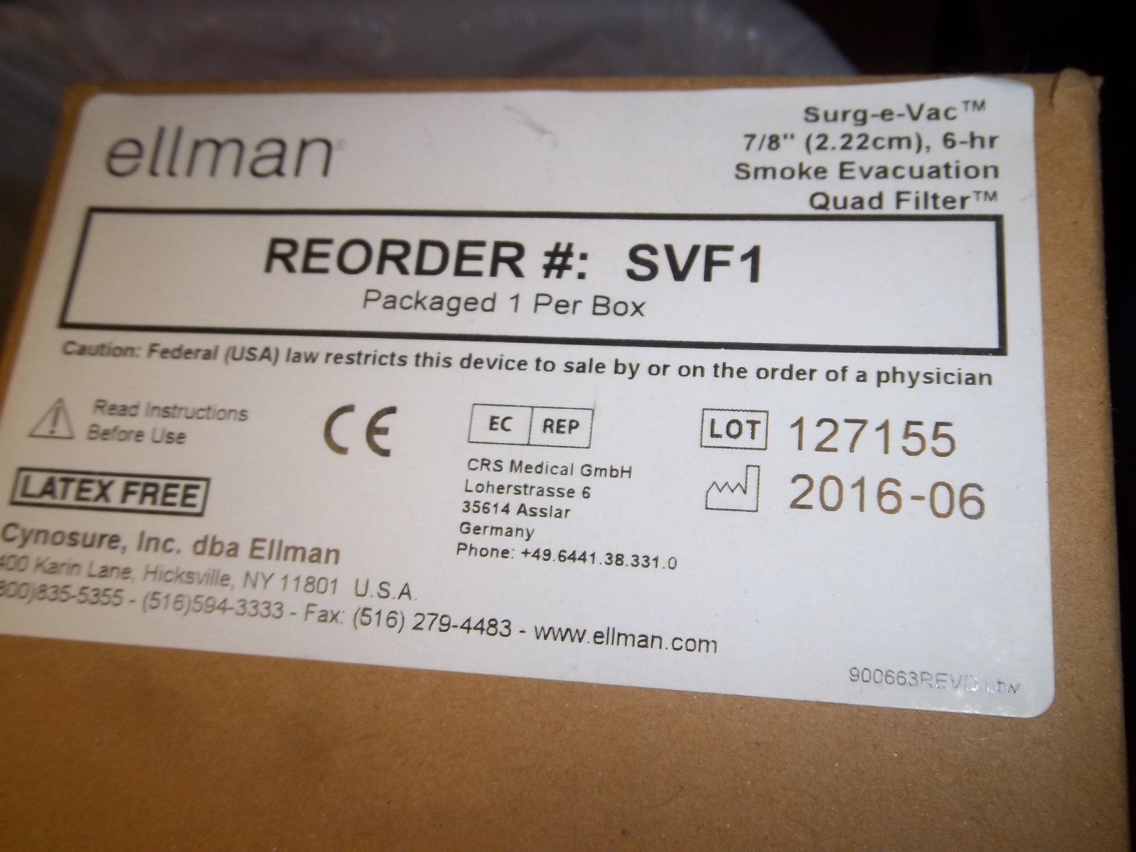 SVF1 Ellman Surgical‑e‑Vac 7/8