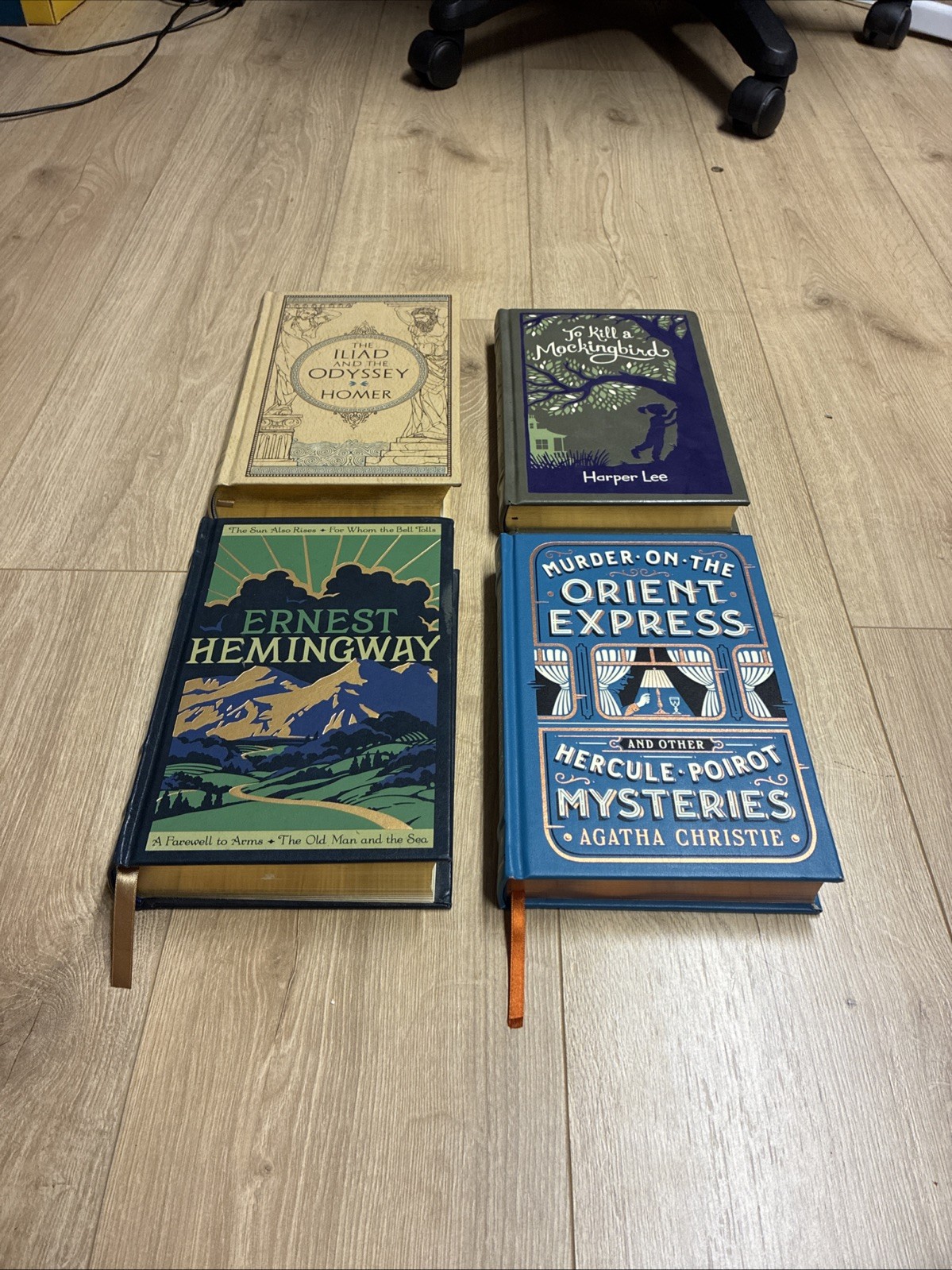 LOT OF FOUR BEAUTIFUL Barnes & Noble Leatherbound Classics Gilt Edge Books