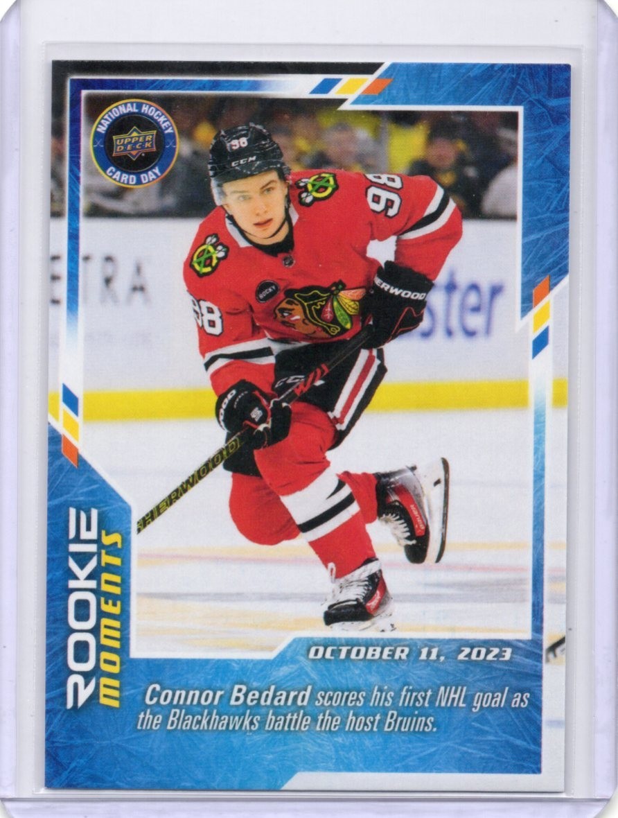 2024 UD National Hockey Card Day Rookie Moments Connor Bedard NHCD-31 Fire Sale