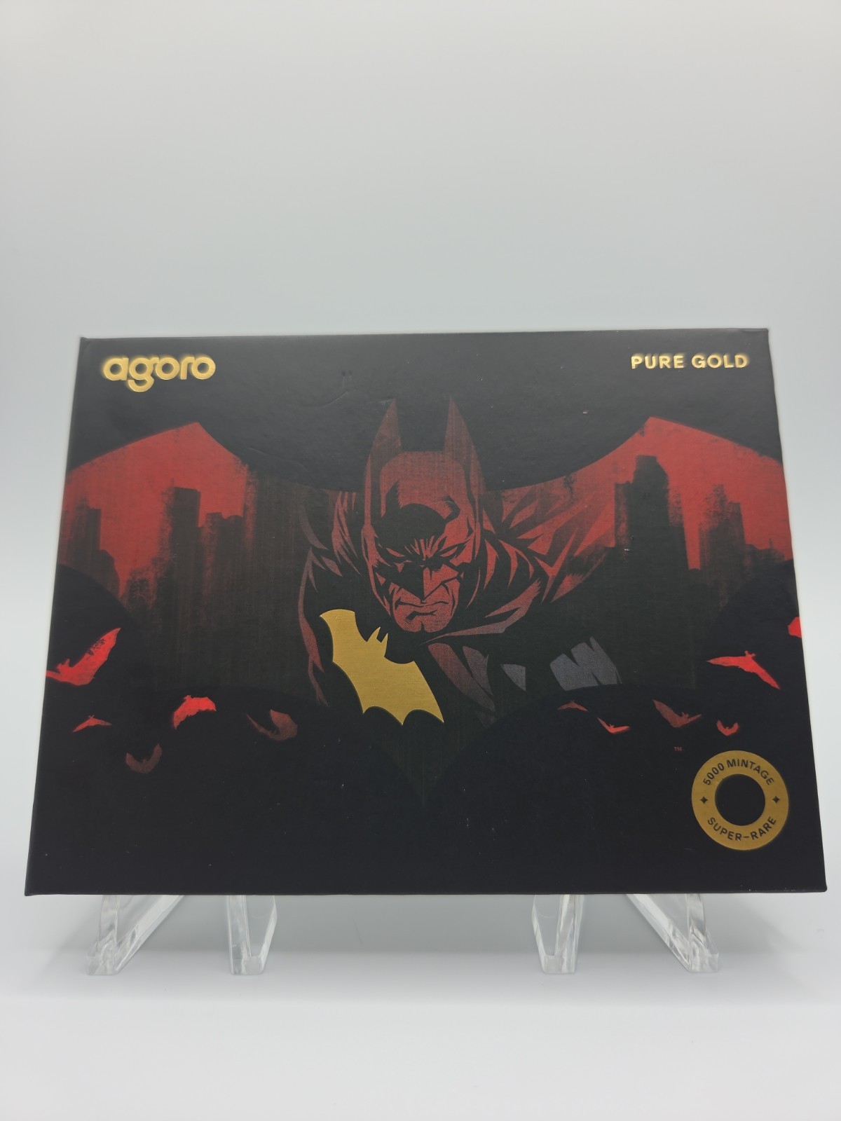 AGORO Batman\'s Emblem 0.1 g Pure Gold Collectible Limited To 5,000 Minted
