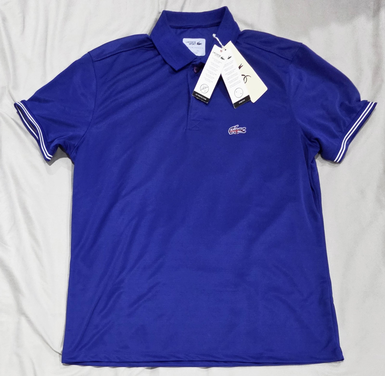 New Lacoste Sport Novak Djokovic Size 6 XL Blue 44\