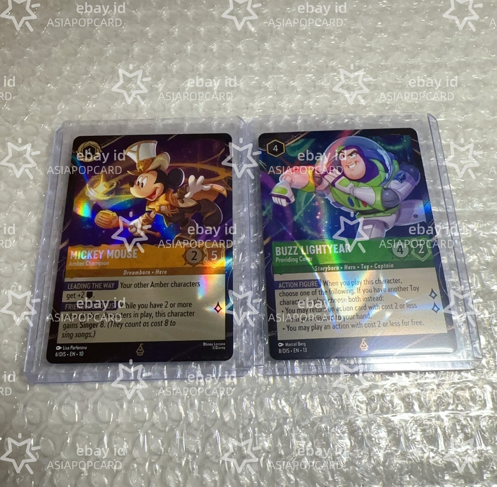 1 Set Lorcana GENUINE English Promo HK Exclusive Mickey Mouse Buzz Lightyear 1 Set Lorcana GENUINE English Promo HK Exclusive Mickey Mouse Buzz Lightyear