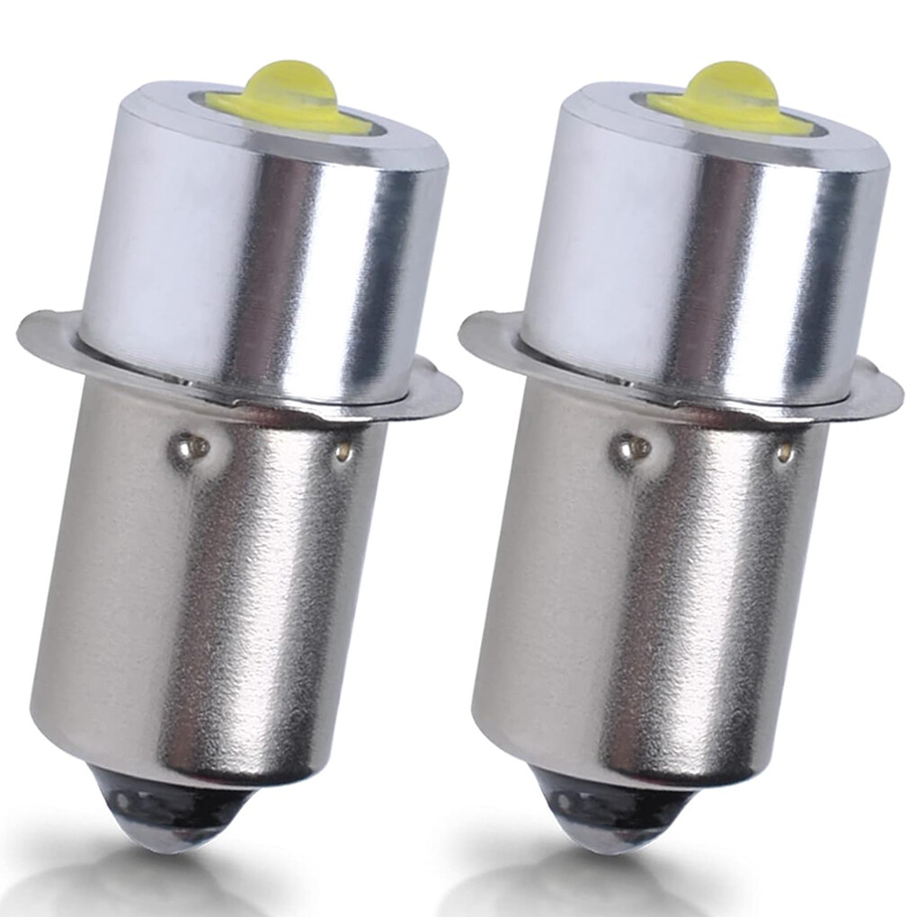 2X PR15 or PR13 White LED Bulb Lamp 4.8V .5A for 6-Volt Lantern or 4D Flashlight