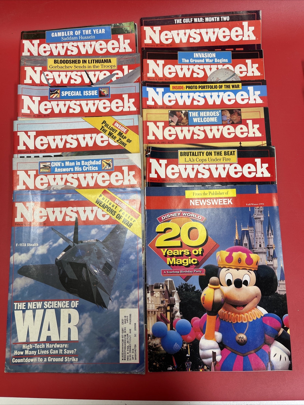 Vintage Newsweek Magazines Lot 12 1991 ( Jan - March)