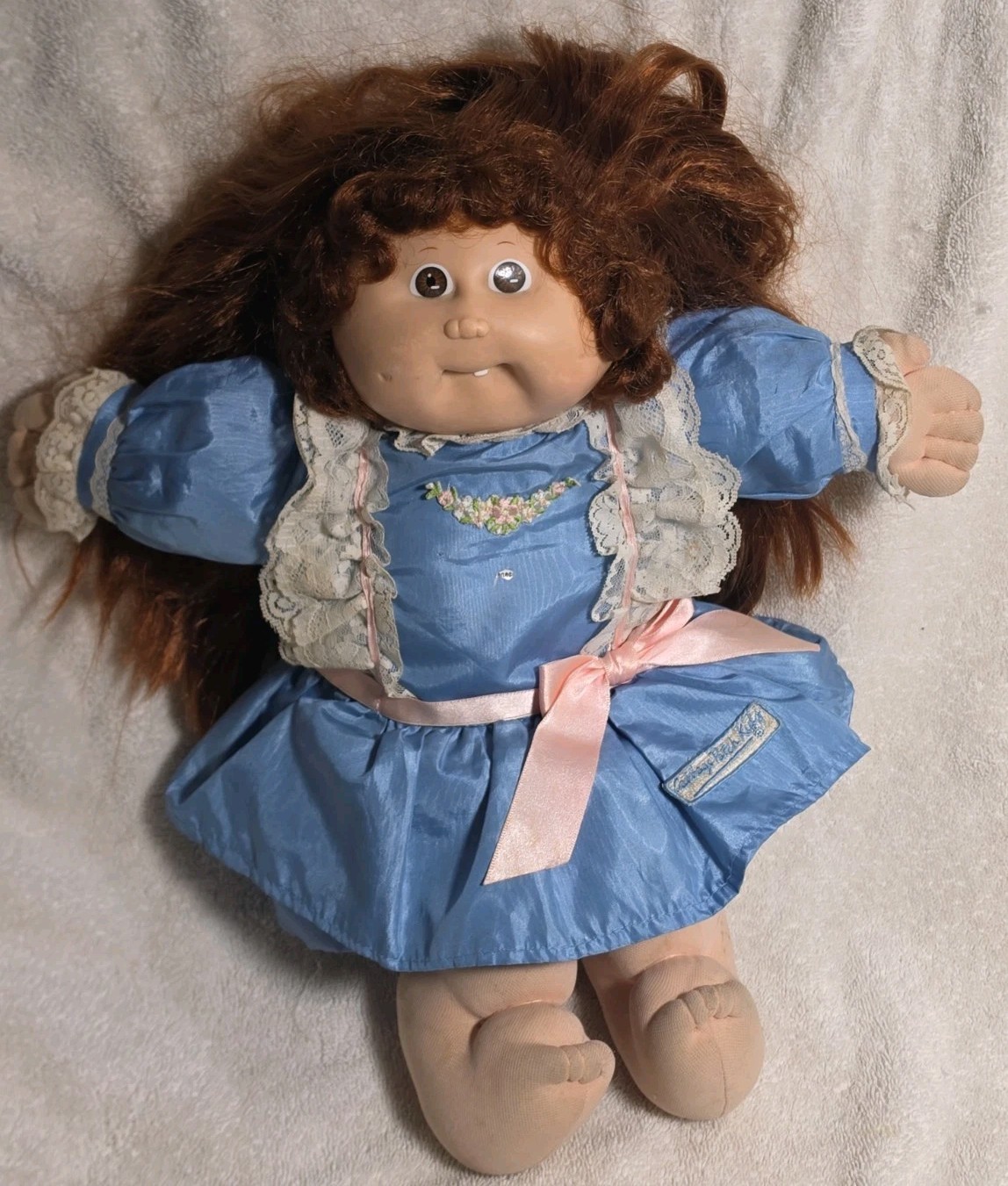 Vintage 1978-1983 O. O. A. INC Cabbage Patch Kid Auburn Corn Silk Hair 1 Tooth