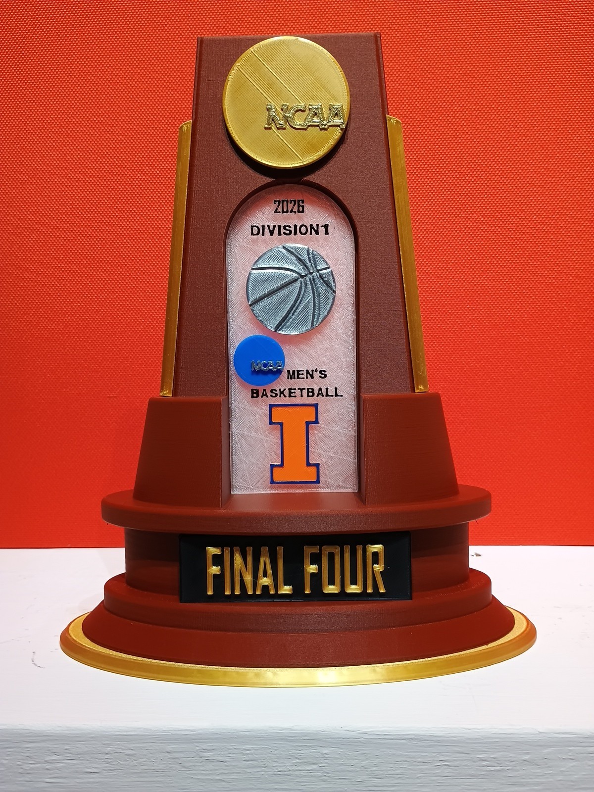 University of Illinois Final 4 2026 NCAA trophy, Large
