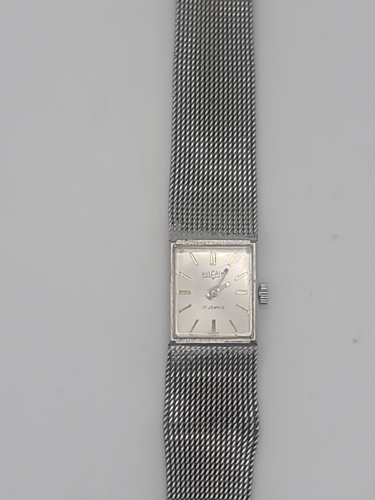 Vintage 1970s Vulcain Ladies 17 Jewel Mechanical Silver Tone Women’s Watch Runs