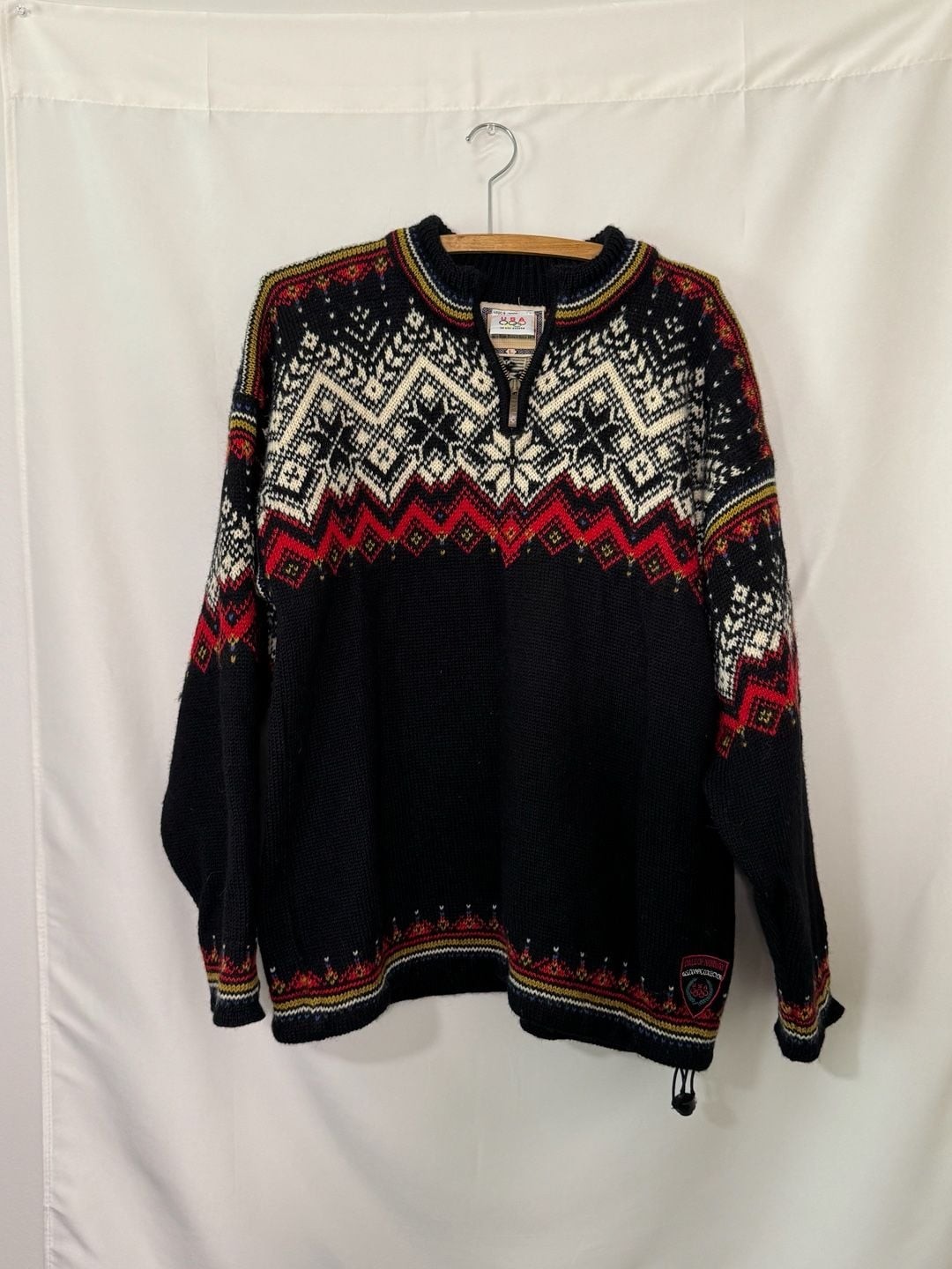 Vintage U.S.A Winter Olympics L Black Wool 2002 Vintage U.S.A Winter Olympics L Black Wool 2002