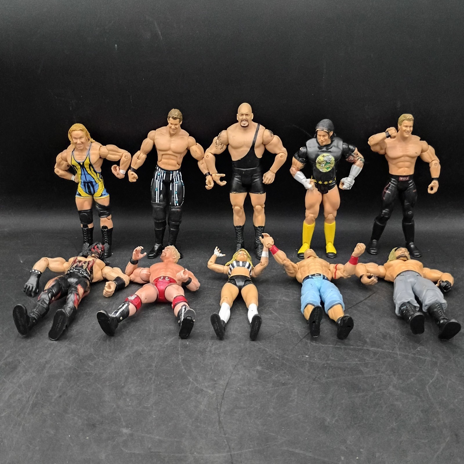 Lot of 10 2004-2011 Jakks Pacific/Mattel 6.5 Inch WWE Wrestling Figures